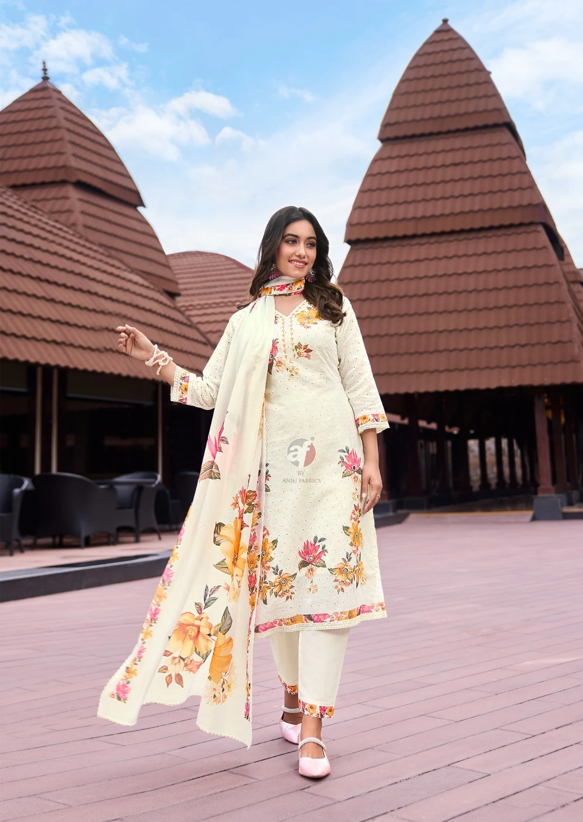 Anju Fabric Comfort Lady Vol 2 Cotton Wholesale Readymade Salwar Suit Catalog — Wholesale Salwar Suits, Anju fabric wholesale from Surat — view 6